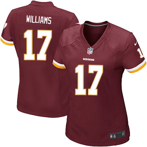 Women's Game Doug Williams Nike Jersey Burgundy Red Home - #17 NFL Washington Redskins